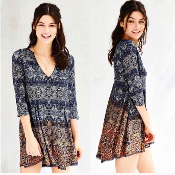 Urban Outfitters Dresses & Skirts - Urban Outfitters Ecote Boho Patterned Mini Dress